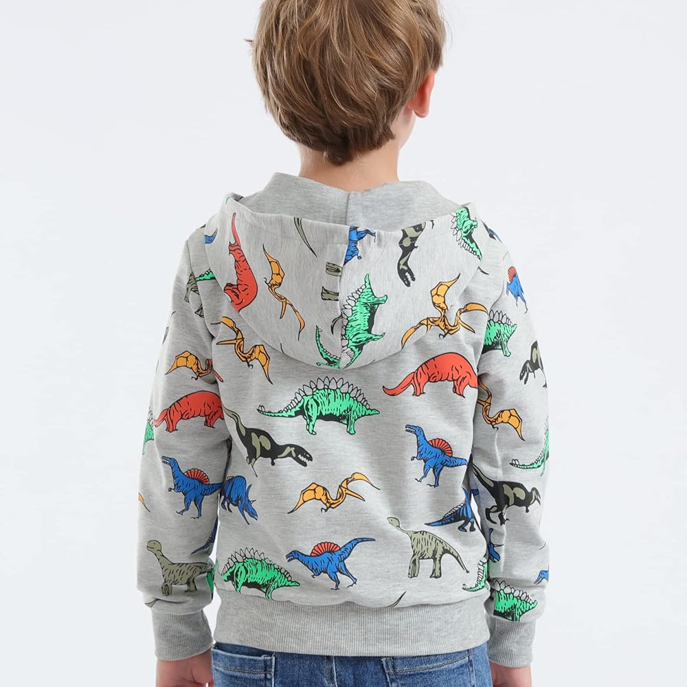 トップス CandyStripper* DINOSAUR FLEECE PULLOVER Women's Fall Cute Dinosaur Hoodie Casual Loose Fit Long