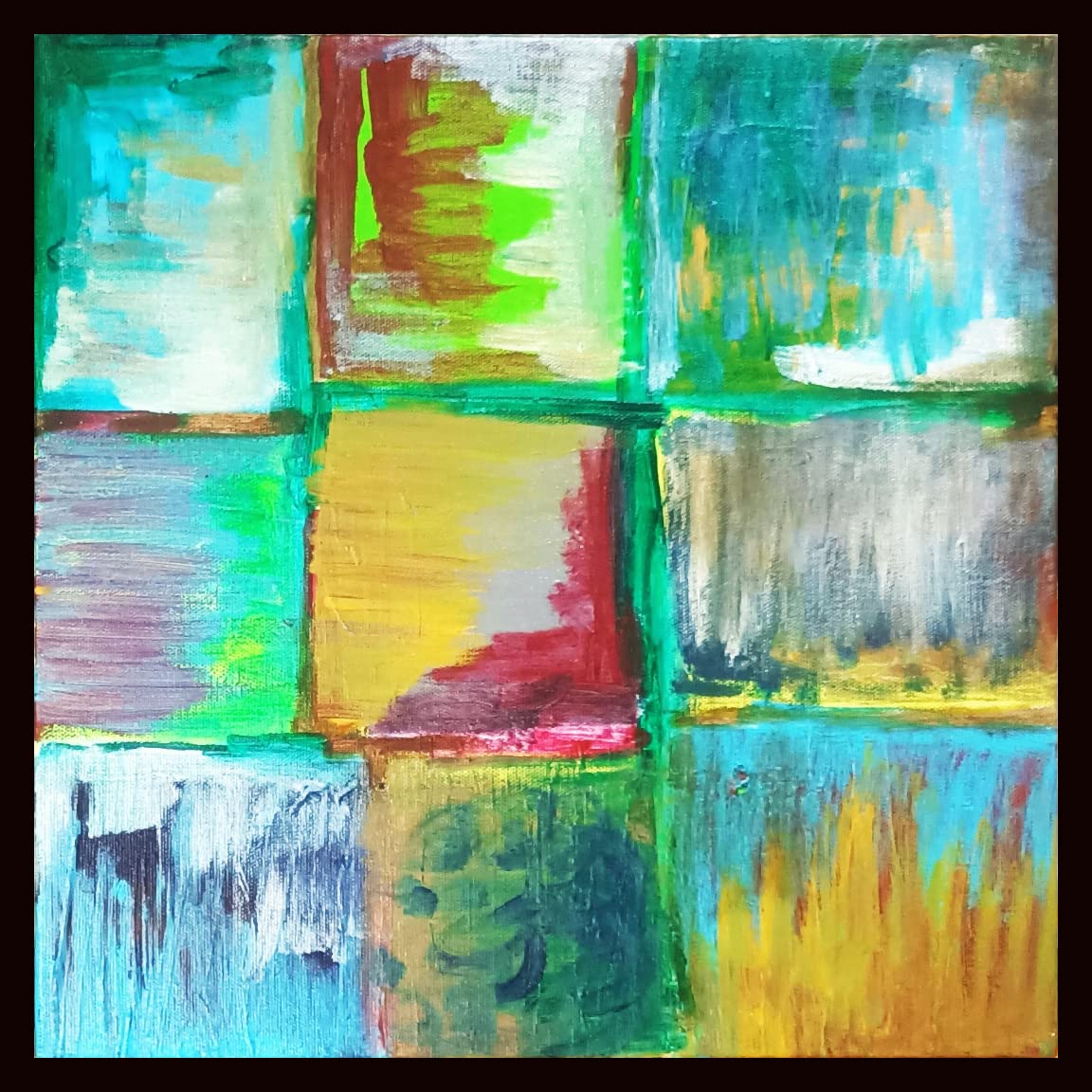 ZZOYO Canvas Abstract Original Wall Painting, Code 0031, Multicolour