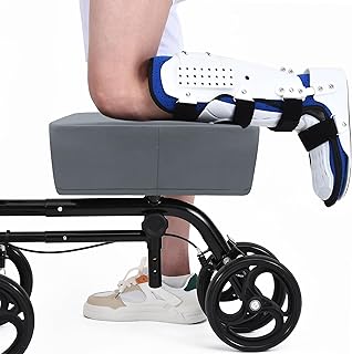 SPRING SEAON Knee Scooter Cover Breathable Fabric Memory Foam Pad for Pain Relief, Fits Most Knee Walkers