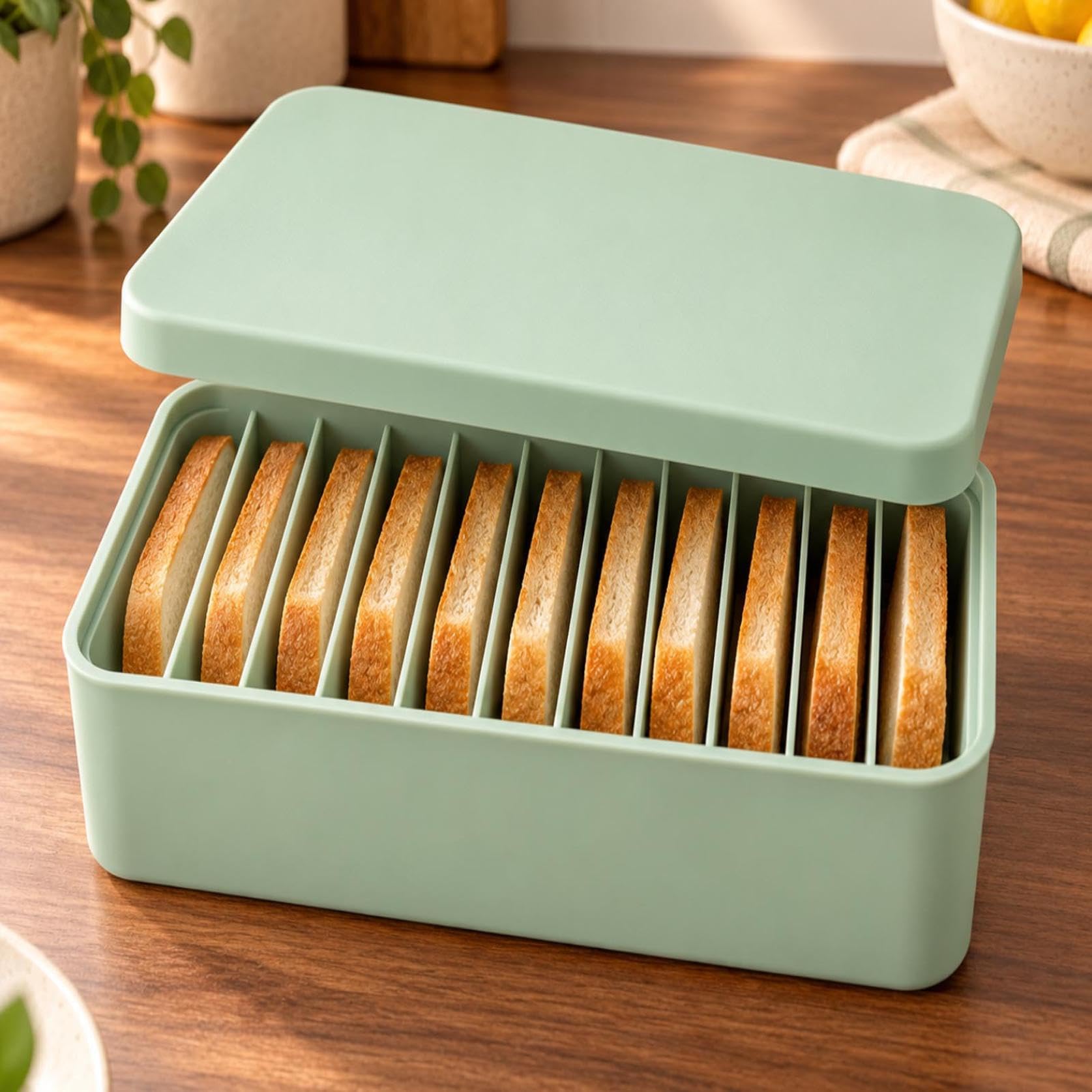 11-Slot Silicone Bread Freezer Box, Sourdough Bread Storage Container