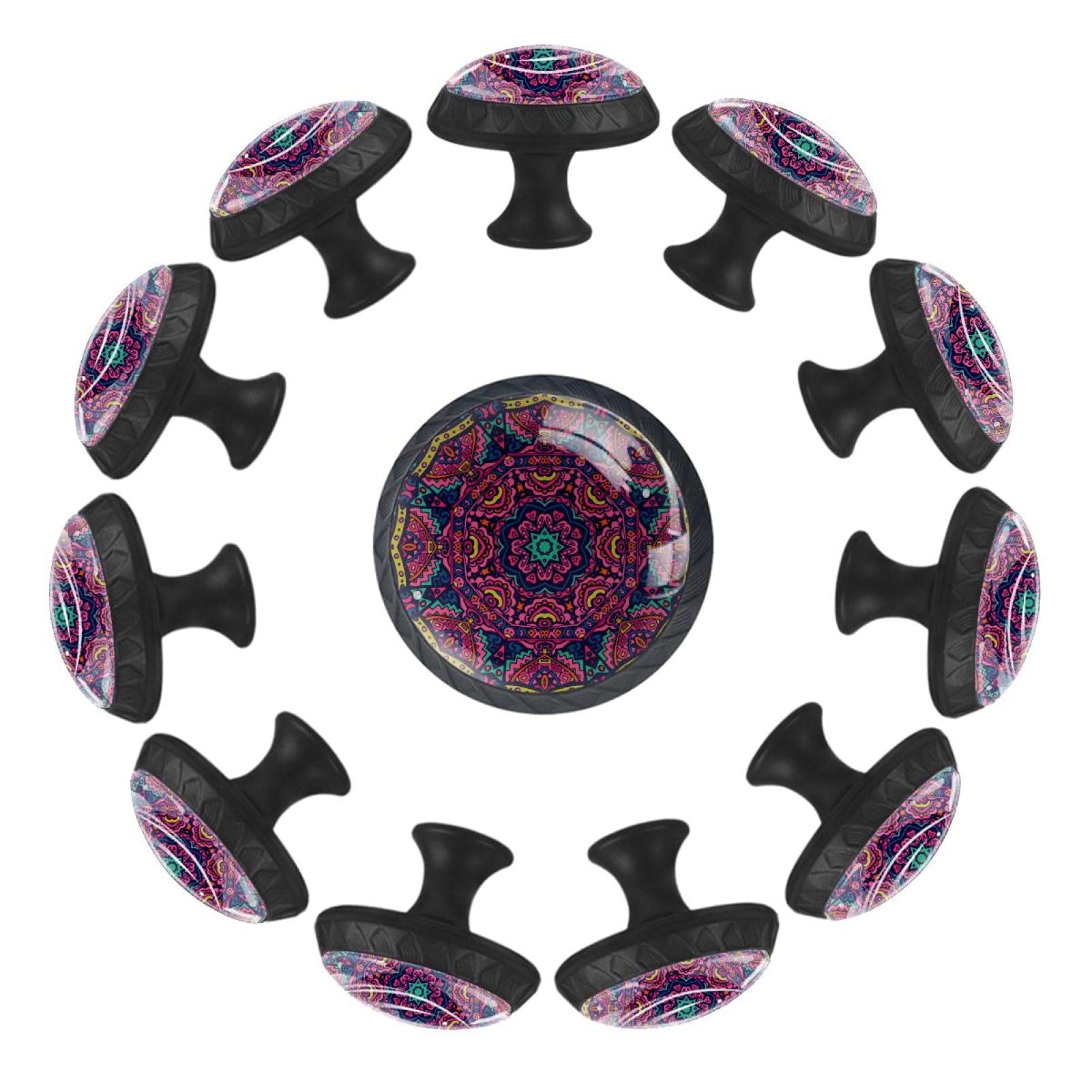 Boutons de tiroir bohème mandala 35mm pour relooker un meuble de salle de jeux