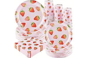 Enhance Your Fruity Fiesta with the Delightful Strawberry Party Tableware Set