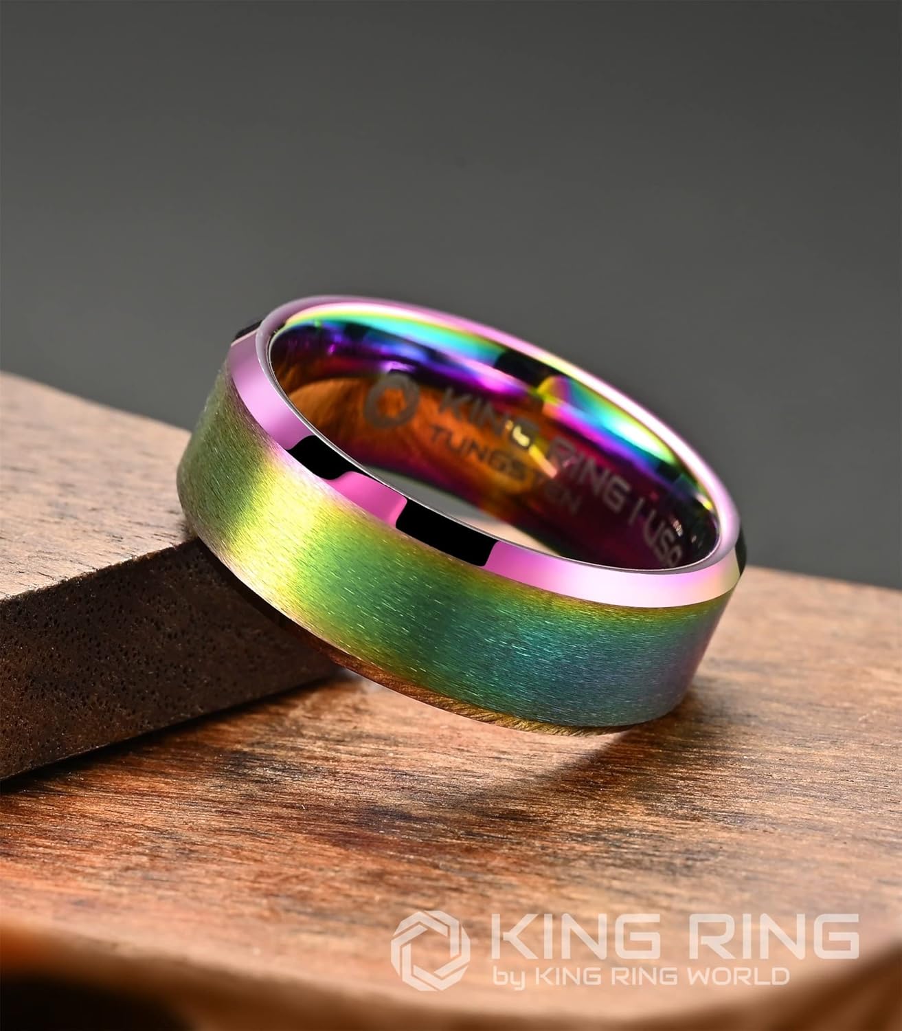King Ring Tungsten 4/6/8/10mm Rings – Super Polished Matt Finish Tungsten Rings – Designed in USA