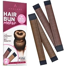 Fast Hair Bun Maker French Twist Hair Fold Wrap Snap 1 Brown, 1 Light Brown