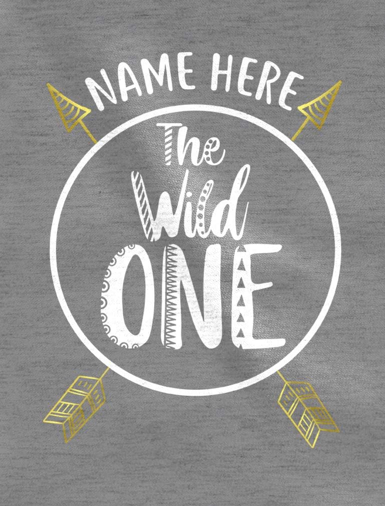 Tstars Personalized Wild One Shirt - Custom 1st Birthday T-Shirt for Baby Boys & Girls, Cute Infant Kids Outfit