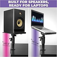 Vista 3 de Liquid Stands Studio Monitor Stands - Music Studio Desktop Speaker Stand - 2 Pack 12x9 Clamp-on Adjustable Short or Tall Speaker Support for Music