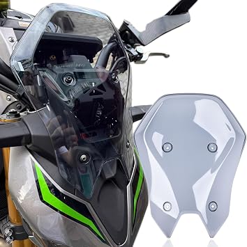 2025 Increased Width Height 60mm High-Impact Resistant Windscreen Panel Motorcycle High Windshield Compatible for KA&WA&SA&KI Z900 SE z900 se 2025- Front Fly Screen Lightsmoke