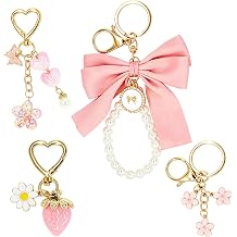 RidaaFri Bag Charms for Handbags Purse, Cute Keychain for Women Gift 4 Pcs