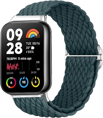 Miniatura 11 de Bandas trenzadas para Xiaomi Smart Band 9 Pro/Mi Band 8 Pro/Redmi Watch 5/4, correas elásticas de repuesto deportivas para mujeres y hombres