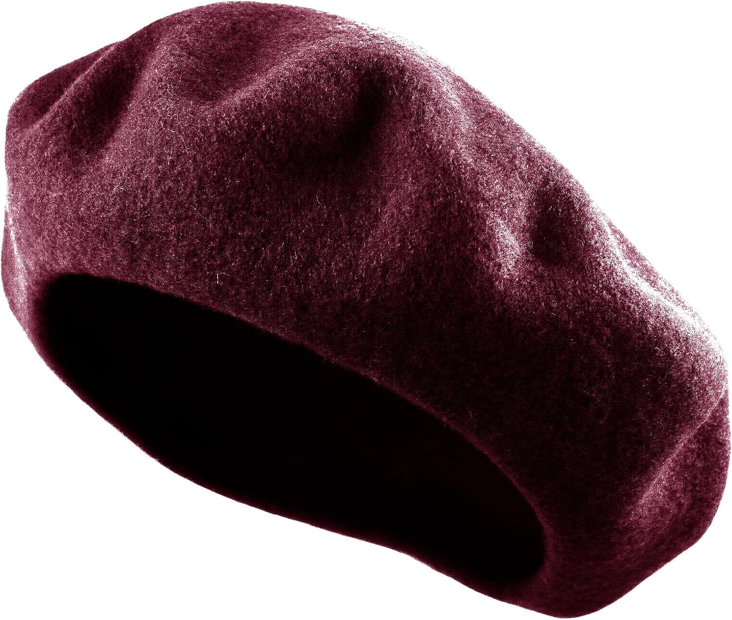 Women's French Beret Hat Solid Color Plain Wool Classic Traditional Artist Cap - Image 3