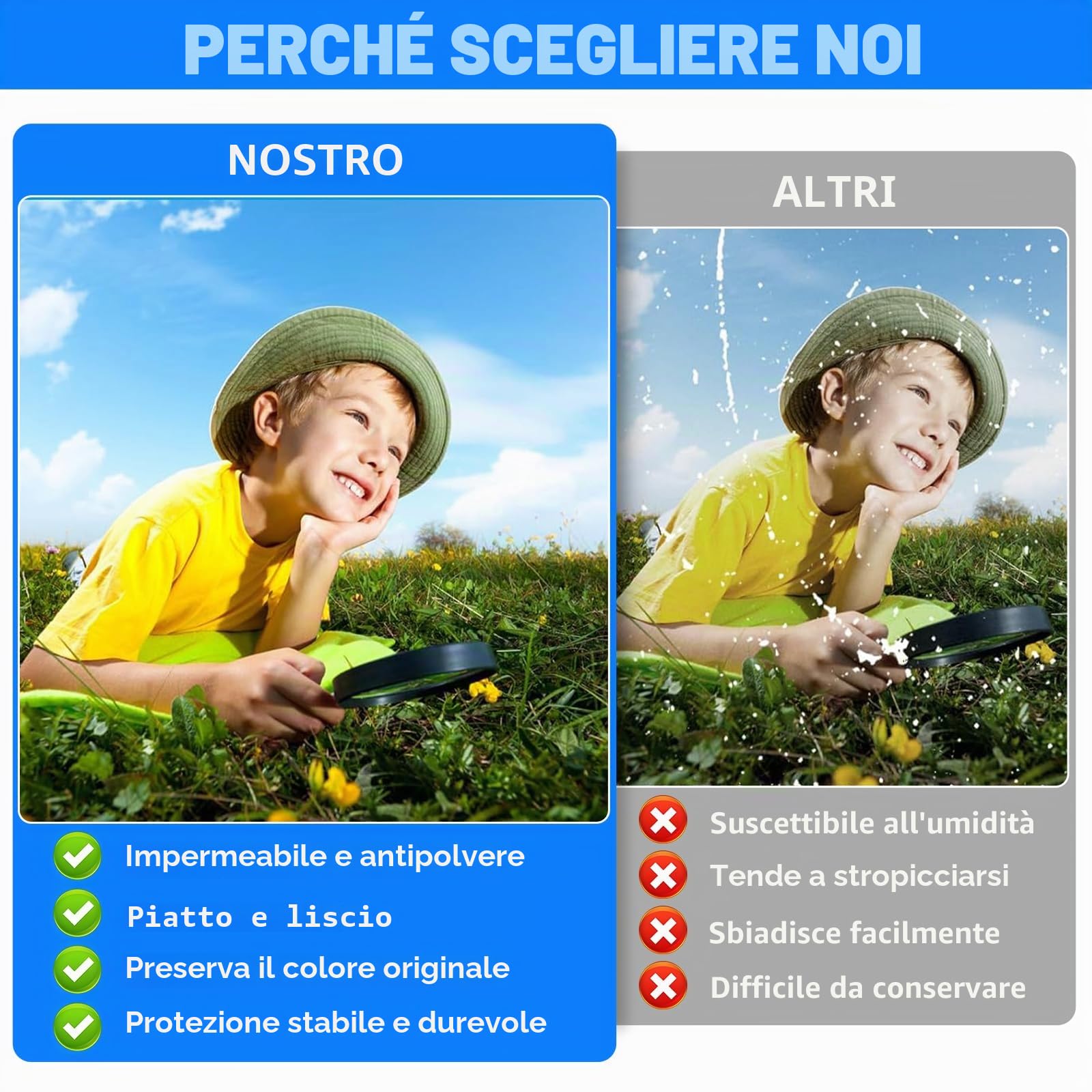 Pellicole Laminanti Autoadesive A4 305x215mm 50 Pezzi per Immagini Ecografiche Foto Poster