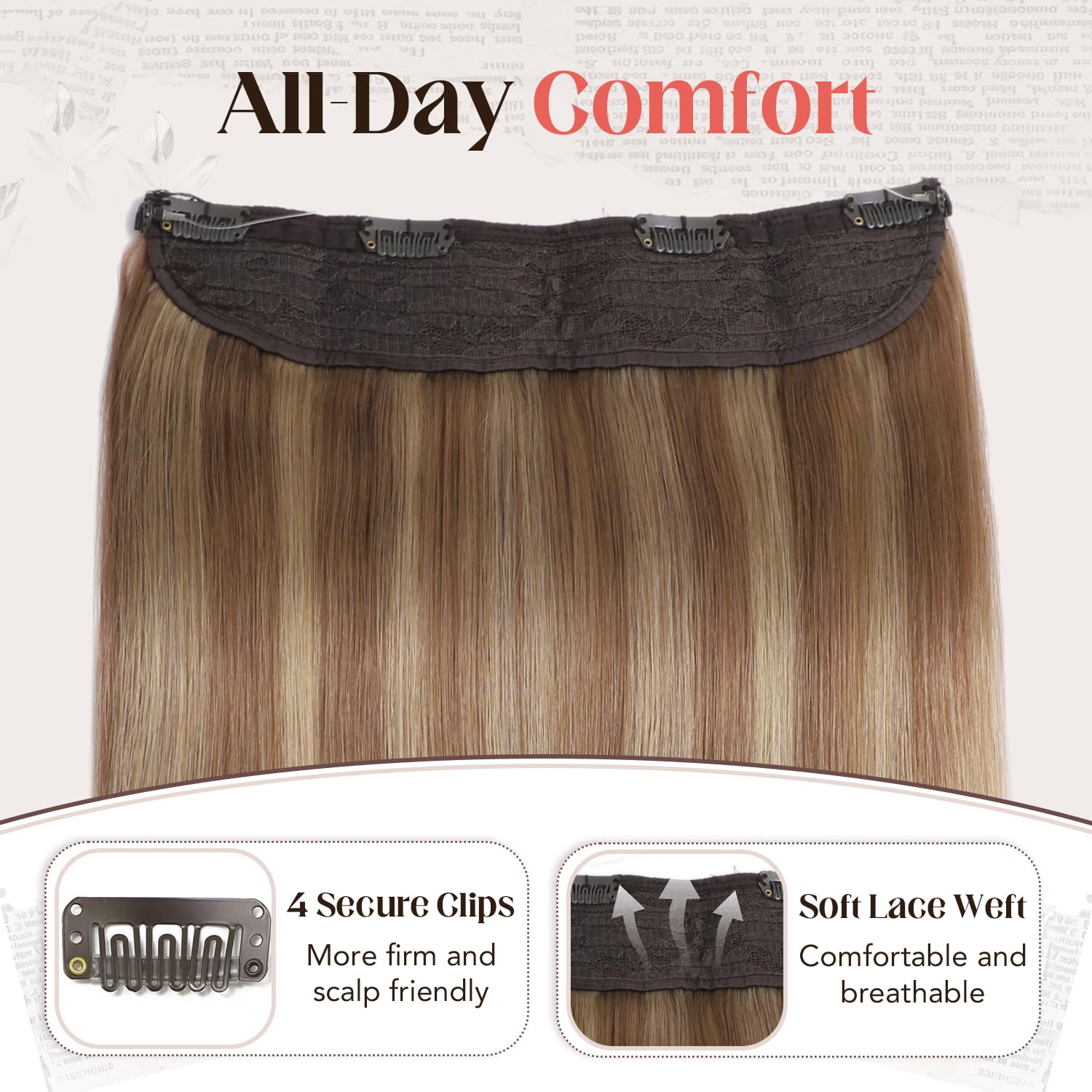 XDhair Hair Extensions Wire Human Hair 70g 14 Inch Hairpiece image 4
