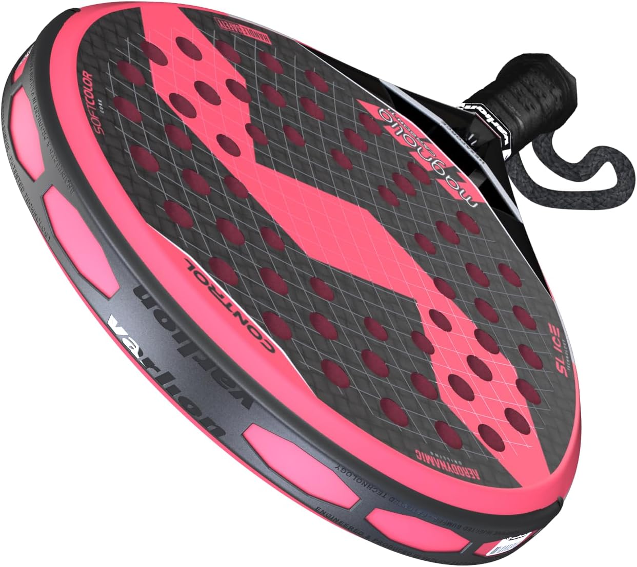 Padel Racket LW Carbon Ti Magnolia, Round Shape for Advanced Control with Summum Technology & Softcolor EVA Core