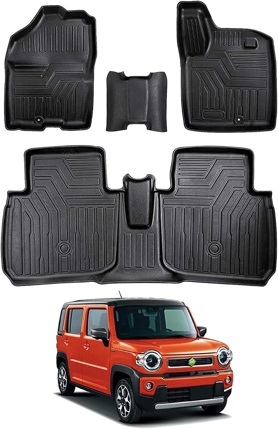 黒 桜古典 SUZUKI(スズキ) 純正部品 ハスラー フロアマット(ジュータン