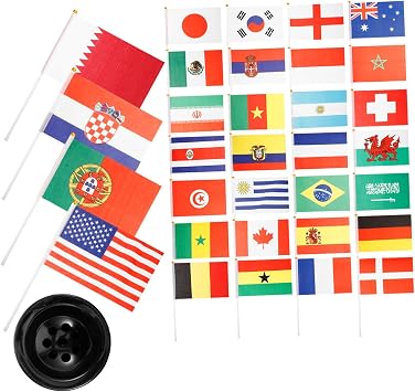 VICASKY 1set Miniature Tabletop Flag with Stand and Office Desk Flags for Decor Compact for Home and Event Use Easy to Install and Remove Vivid Colors