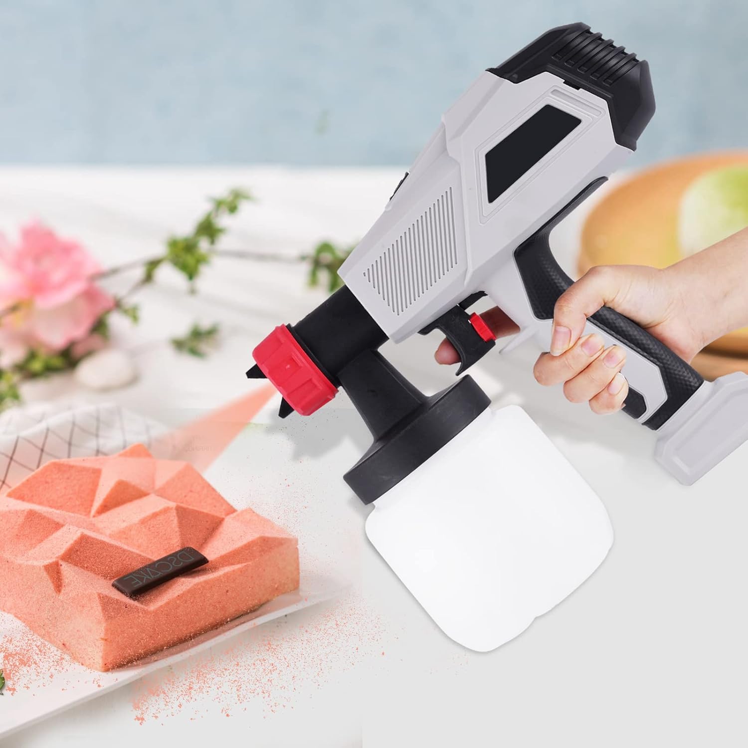 YJINGRUI Chocolate Spray Gun 500W Cake Spray Gun for Cakes with 3