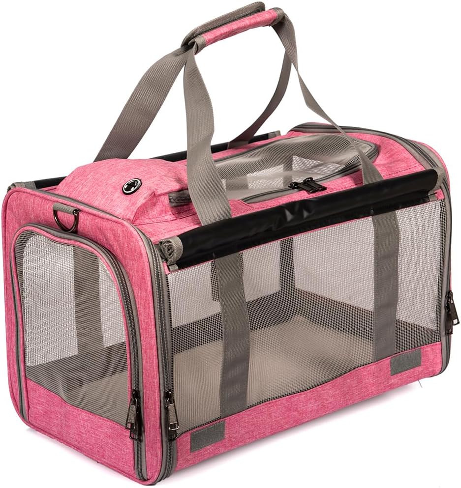 Bolsa Transporte Pet Grande Viagem Avião MADOG Wind (Rosa)