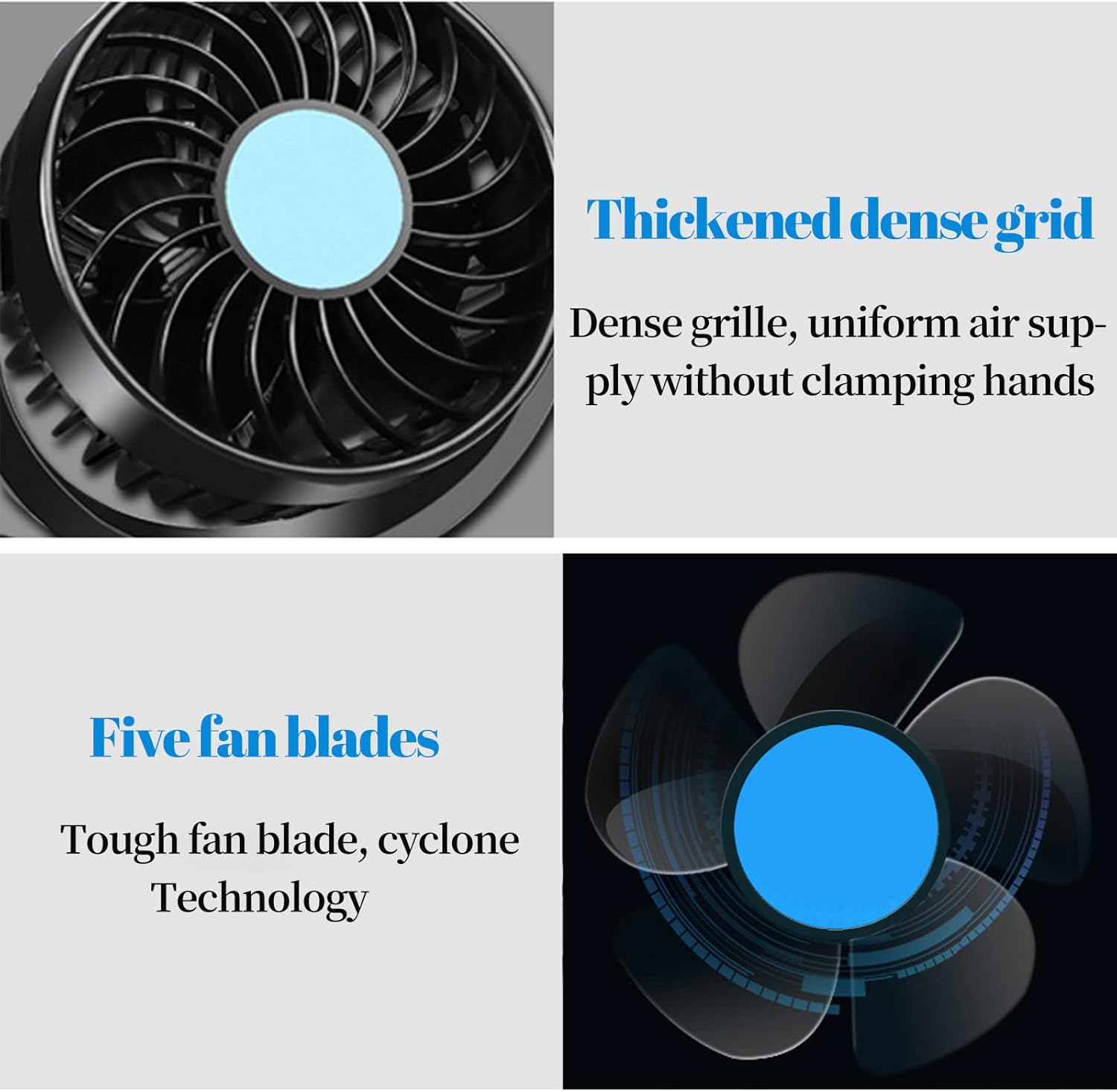 Car Fan, Electric Dual Head 2 Speed 12V Cooling Air Circulator - 360 Degree Rotatable Auto Fan for Sedan SUV/RV/Boat/Auto Veh : Electronics