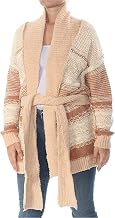 Free People Womens Cozy Cabin Knit Long Sleeves Cardigan Sweater Tan S