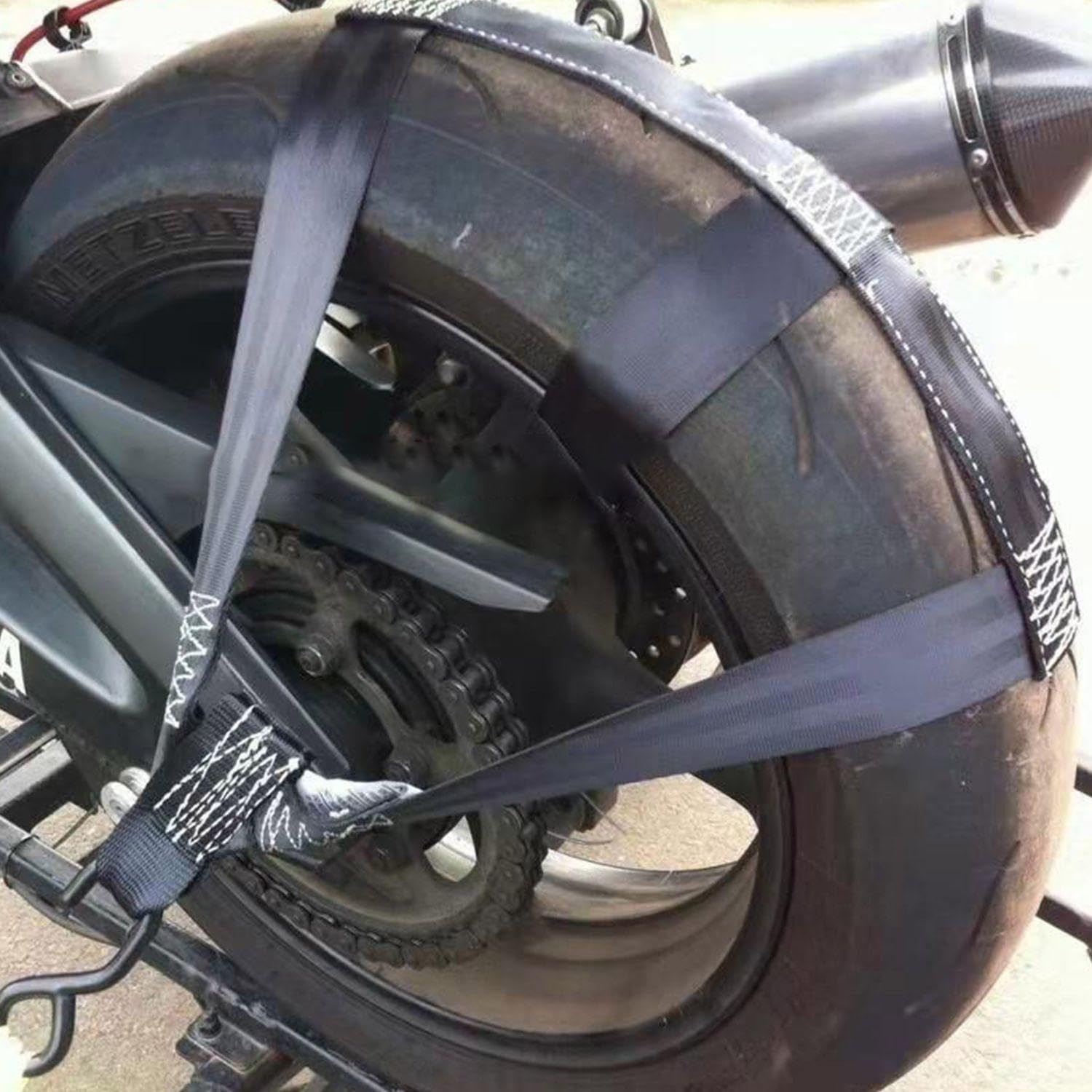 2 sztuki pasów mocujących do opon motocyklowych, do transportu pasów mocujących, trwałe pasy pomocnicze do tylnego koła, stałe pasy bezpieczeństwa, akcesoria motocyklowe
