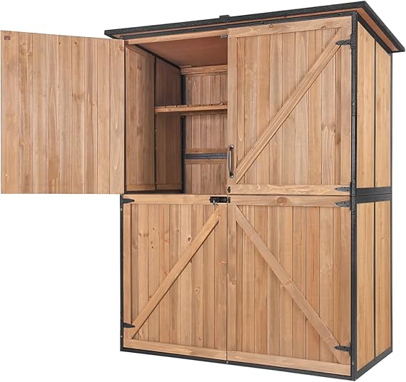 Outdoor Storage Shed with Metal Frame Outdoor Storage Shed with Metal Frame