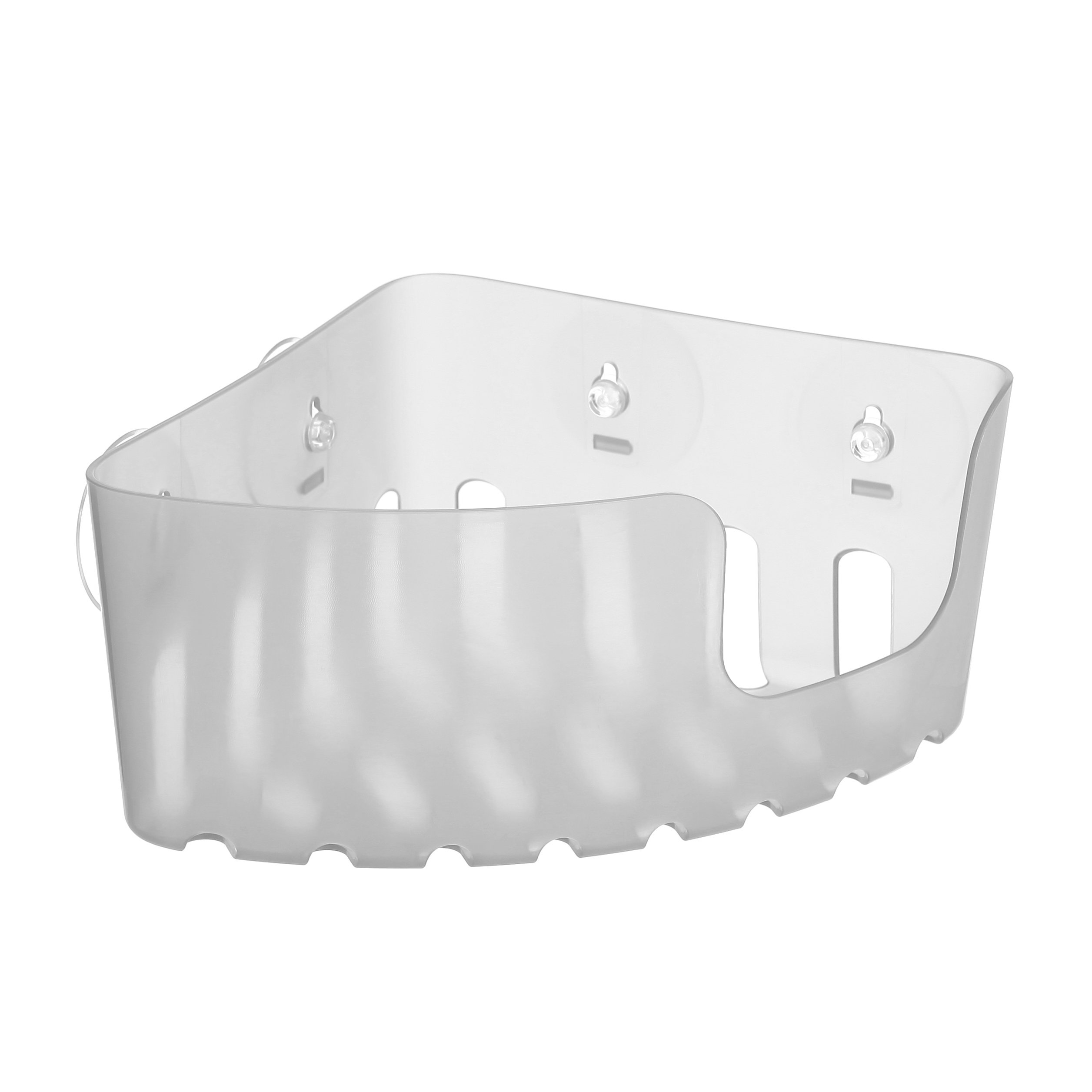 Étagère Salle De Bain Sans Perçage D’angle – Polypropylène Résistant, Ventouses Incluses, 20x20x11 Cm Blanc