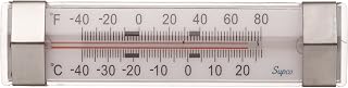 Supco ST06 Stainless Steel Horizontal Freezer Refrigerator Thermometer, -40 to 80 Degrees F