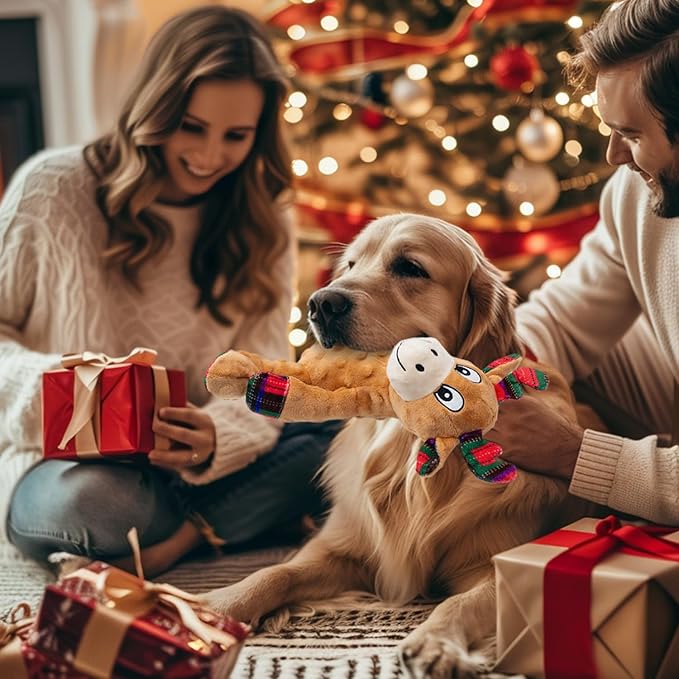 Juguete mordible y sonoro para perro con forma de venado miniatura 4