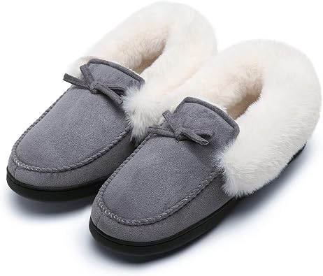 Mishansha Womens House Shoes Memory Foam Moccasin Slippers
