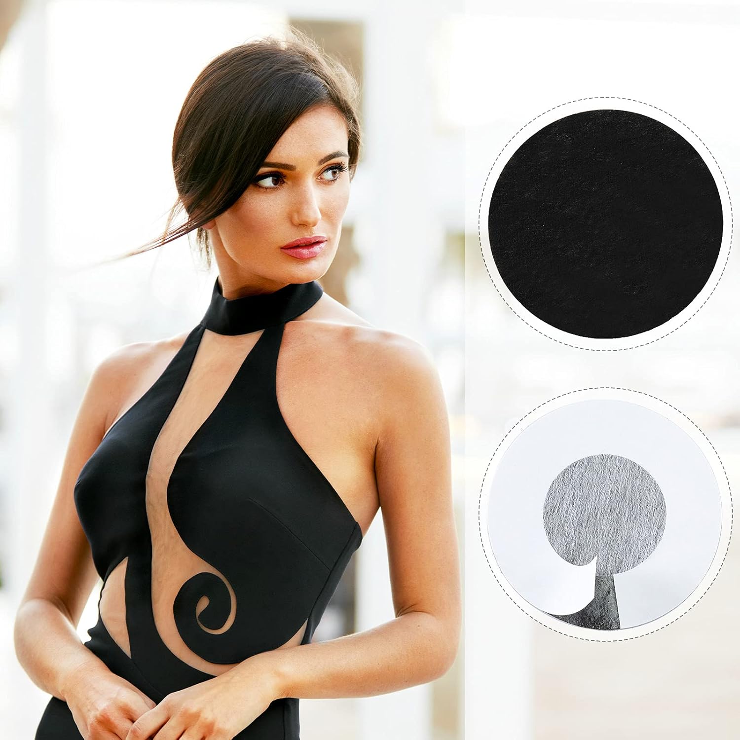 40 Pairs Disposable Nipple Breast Covers Adhesive Breast Pasties Petal Bra Pasties for Women - Image 6