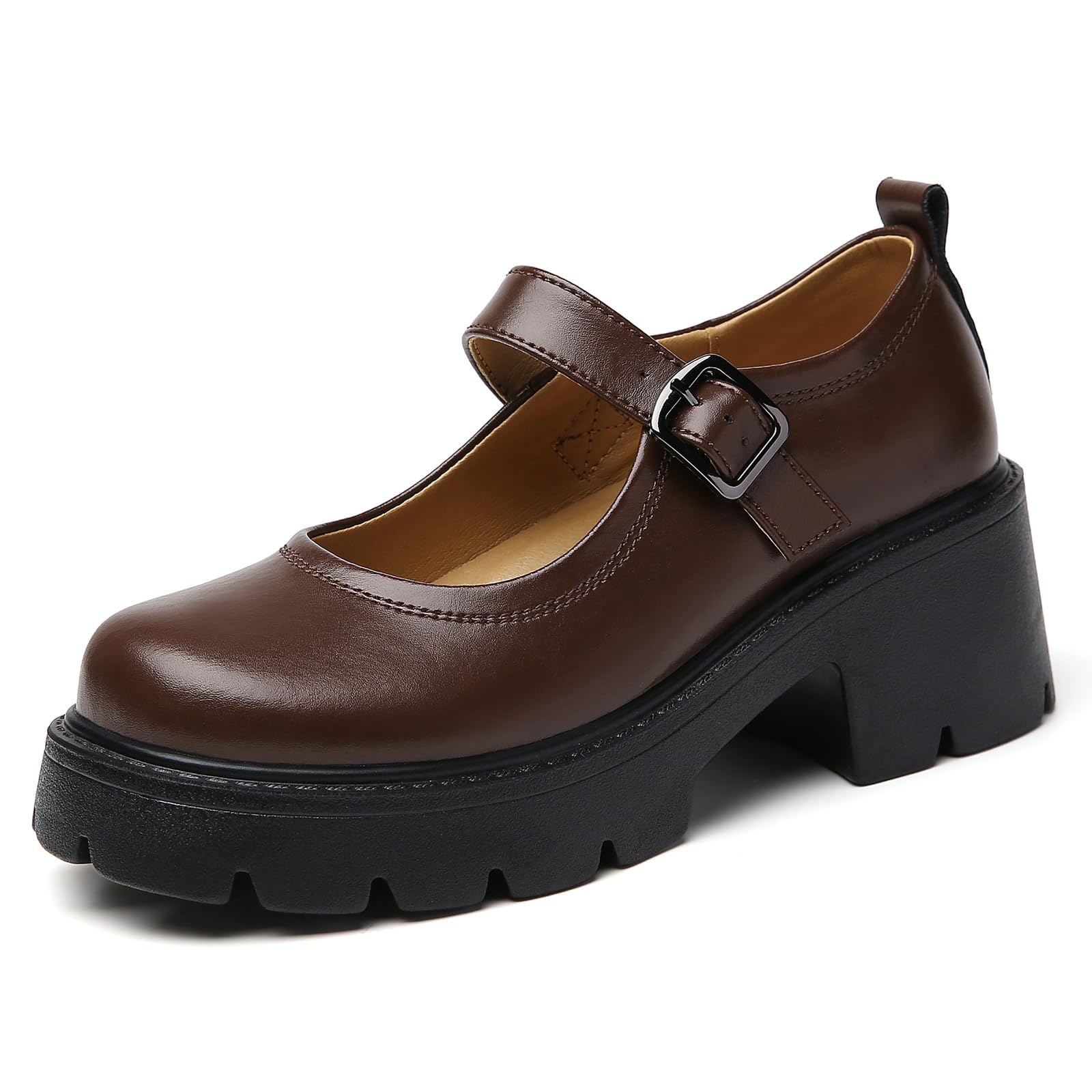 Mary Jane Shoes Platform Mary Janes for Women Chunky Heel Pumps Business Casual Shoes Dress Shoes Comfortable Dressy Office Work Shoes for Ladies Womens