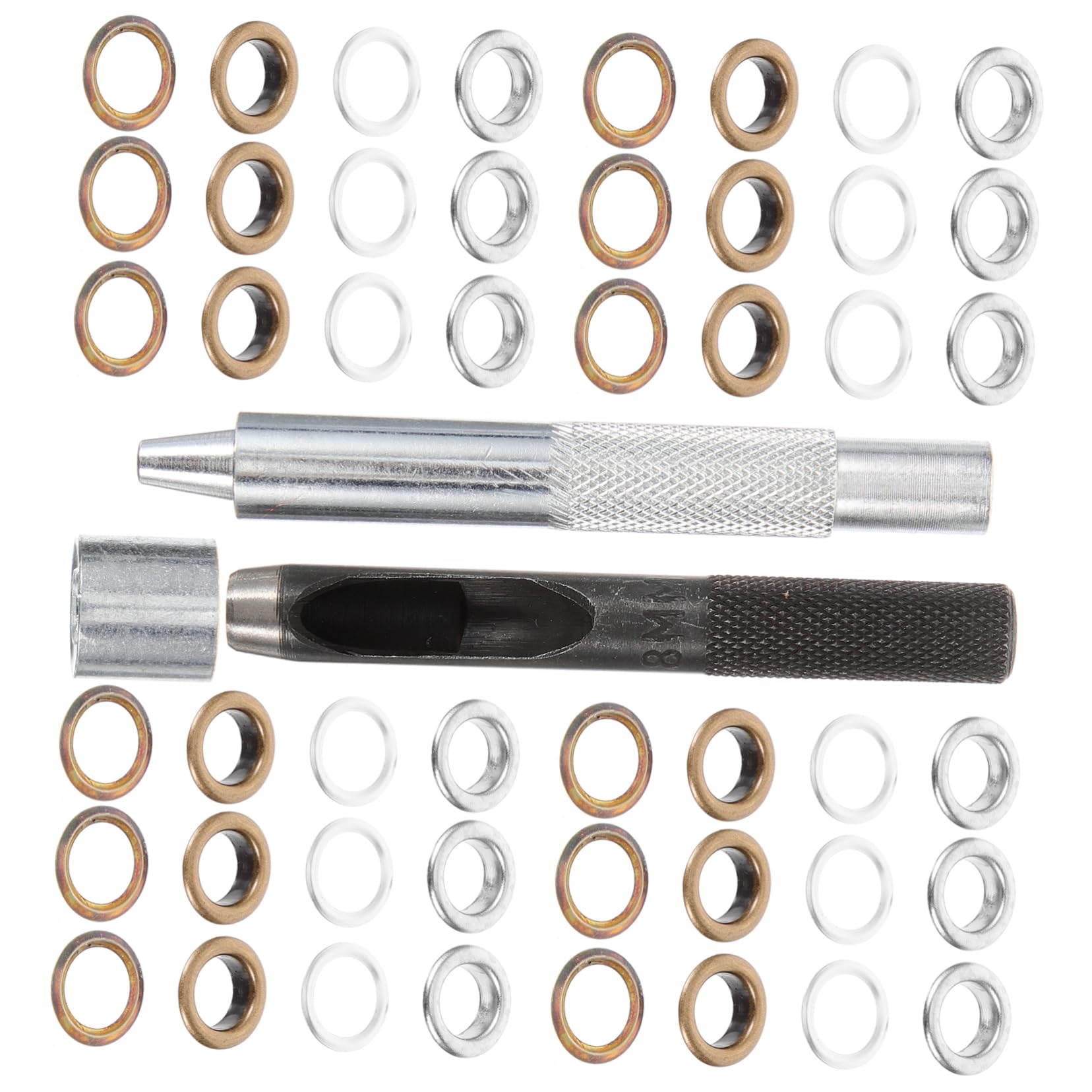 NUOBESTY 200pezzi Kit Di Occhielli Metallo Strumenti Per Scarpe Abbigliamento e Progetti Fai Da Te Occhielli Colorati Per Tende e