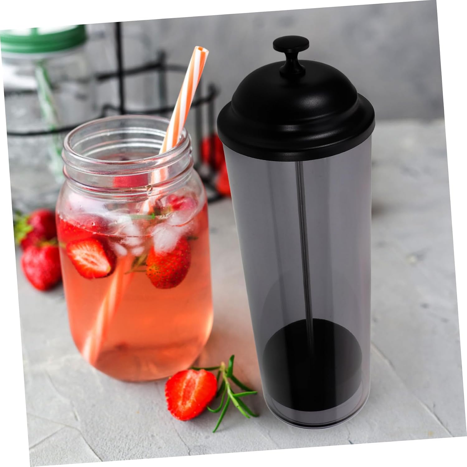 SHOWERORO Straw Dispenser Holder for Counter Straw Storage Bucket Home Accessories