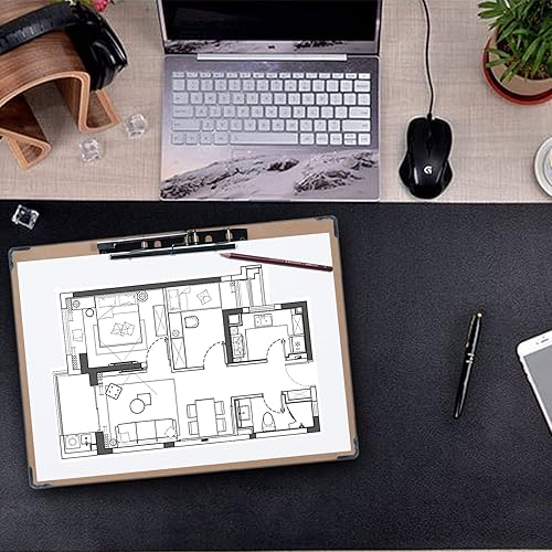 Miniatura 7 de Portapapeles de paisaje de 11 x 17 pulgadas con protector de esquina extra grande con clip de palanca jumbo de 8 pulgadas, portapapeles de 11 x 17
