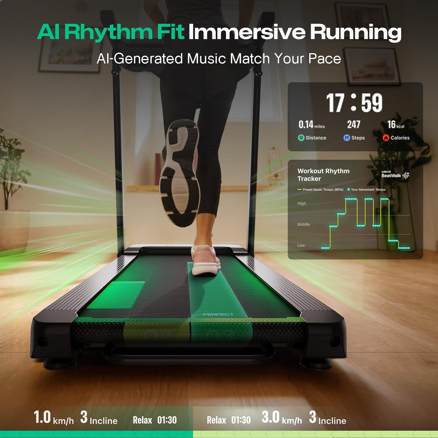 UREVO Treadmill with Standing Desk Workstation, Walking Pad Treadmills for Home Office, Under Desk Compact Design Treadmill with HIIT Programs, Remote Control, LED Display UREVO Treadmill with Standing Desk Workstation, Walking Pad Treadmills for Home Office, Under Desk Compact Design Treadmill with HIIT Programs, Remote Control, LED Display