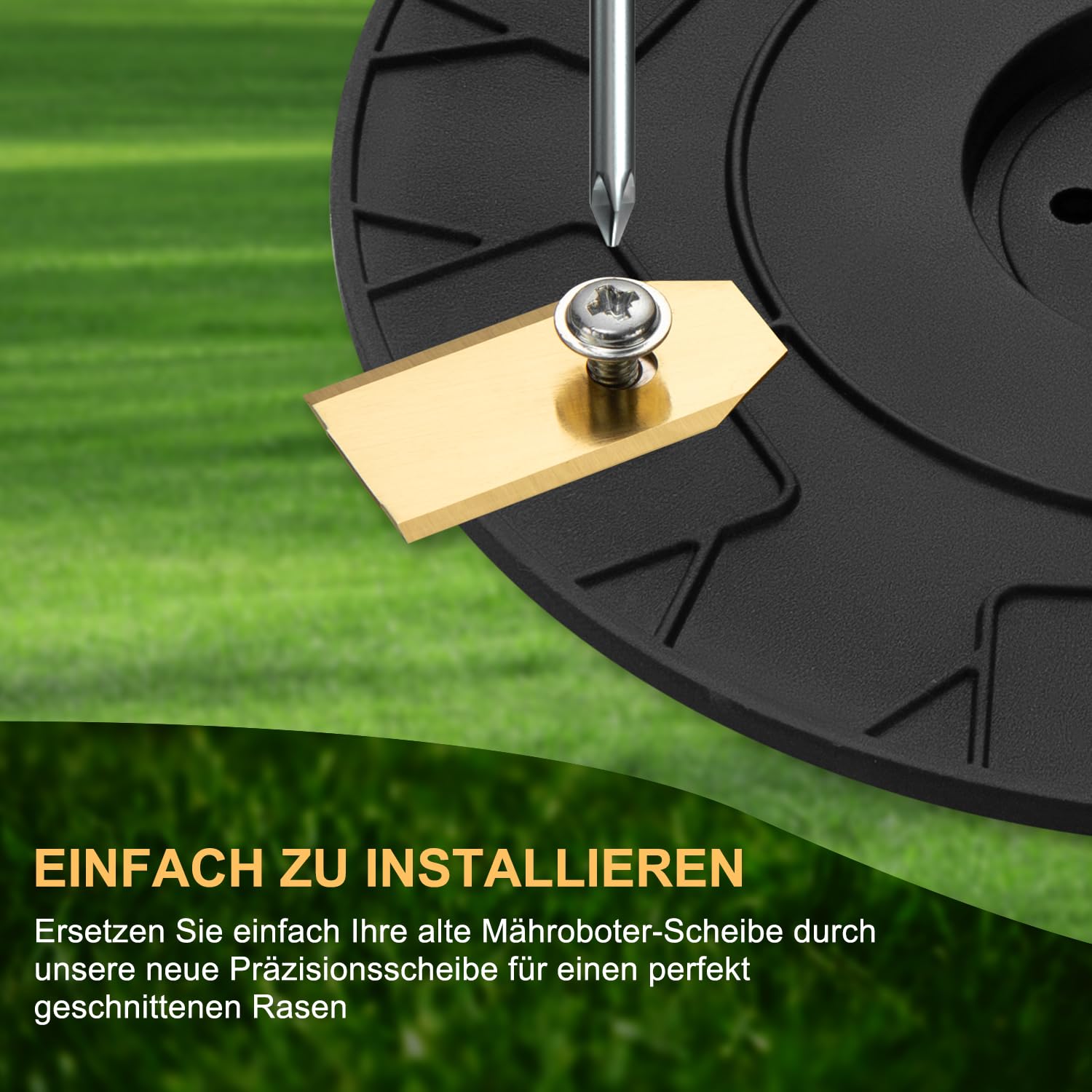 【Schneiden Sie Effizienter】 Messerteller + 6 Klingen Kompatibel mit Gardena Sileno City 400 600 / McCulloch ROB S400 S500 S600 S800,Mähroboter Messerscheibe Rasenroboter Drehscheibe