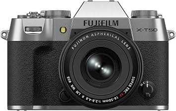FUJIFILM X-T50 Mirrorless Digital Camera XF16-50mmF2.8-4.8 R LM WR Lens Kit - Silver