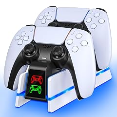 PS5 Controller Charger Station for PlayStation 5 Dualsense Dualsense Edge Charging Station with 10 LED Light PlayStation 5
