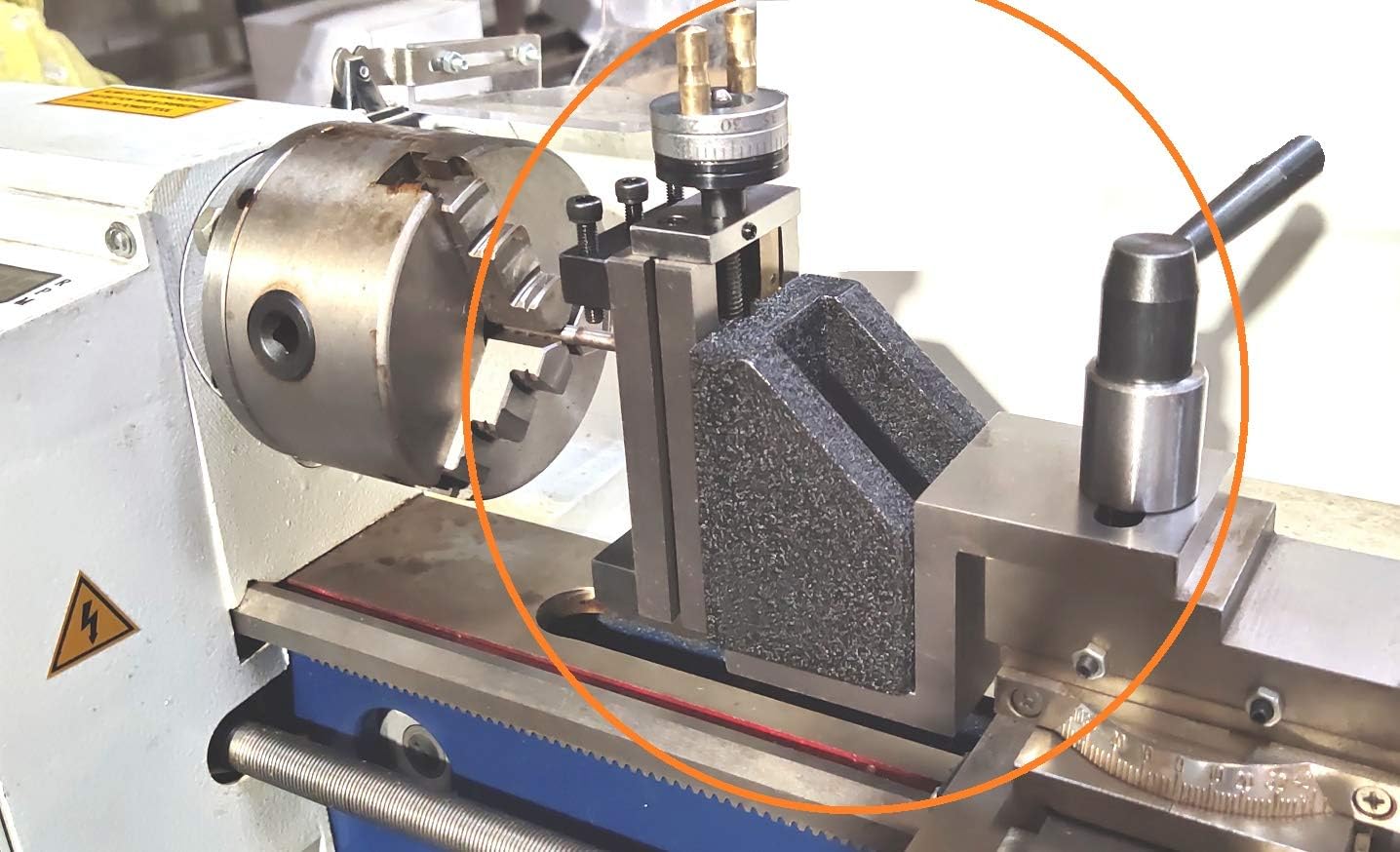 Mini Vertical Milling Slide Mounted on Z Type Caste Iron Angle Plate -Direct Fit for Mini Lathes
