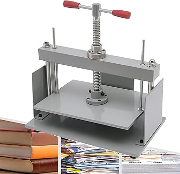 Bookbinding Press Machine, A4/A3/A5 Flat Paper Press Machine, Manual Book Flattening Nipping Machine, Heavy Duty Bookbinder Double Balance Rod Paper Press Machine,A5