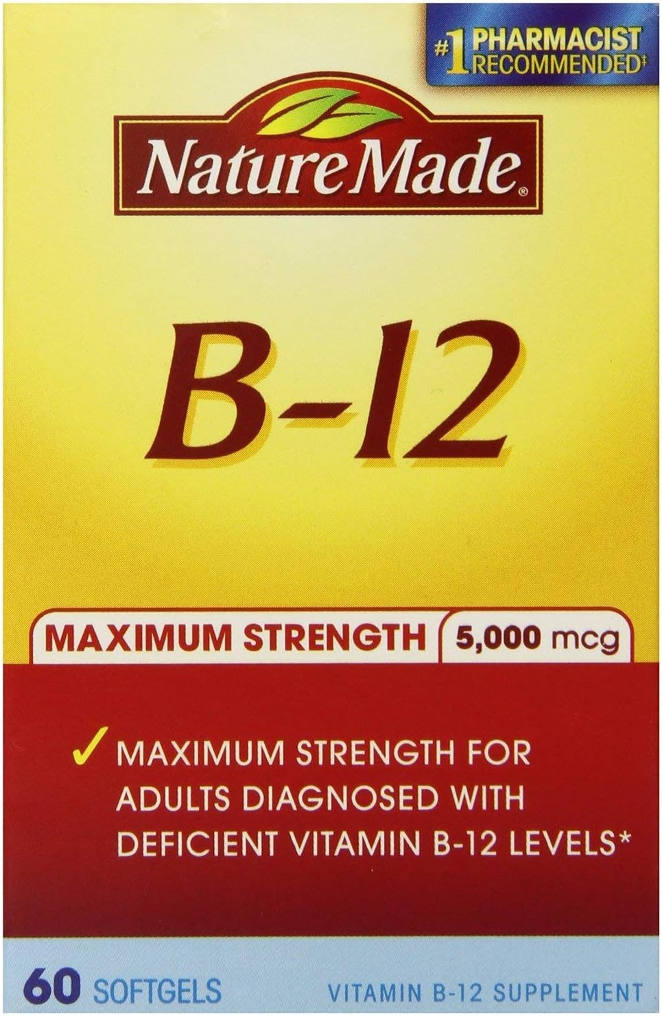 (3 Pack)-Nature Made Maximum Strength Vitamin B-12 Soft gel