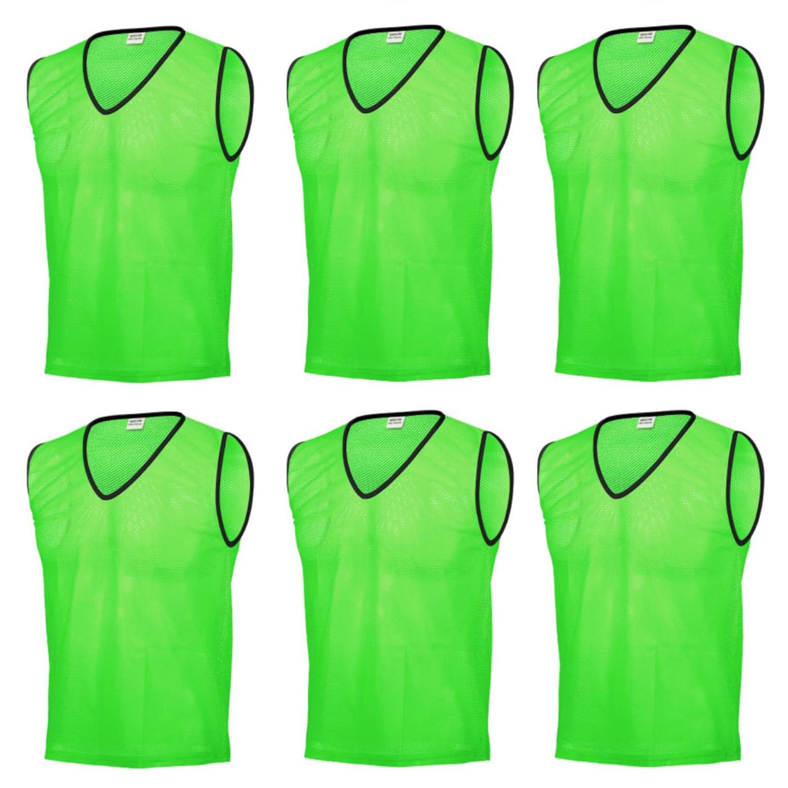 Gilets d'entraînement de football en maille pour clubs - Lot de 6 chasubles