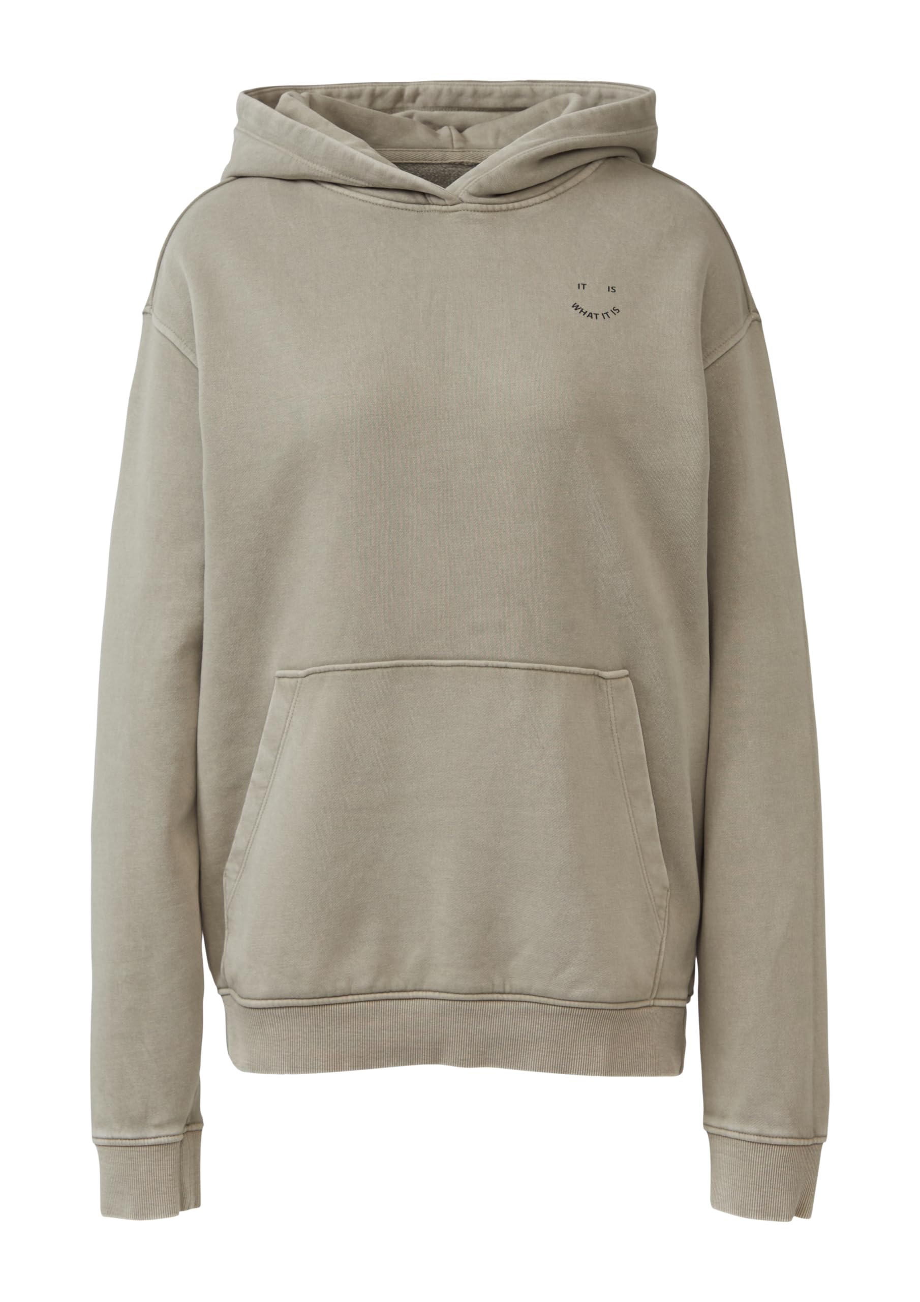 Qs Women's Dove Grey 2168490 Sweatshirt With Hood, Xl