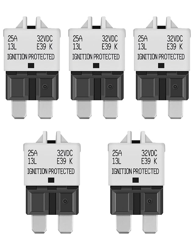 Disjuntor automotivo resetável LENKRAD 25 A ATC/ATO 12 V – Pacote com 5