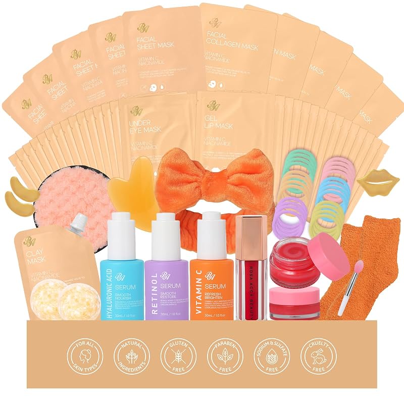 Conjunto de cuidados faciais RA ROSA ACCA com 55 peças