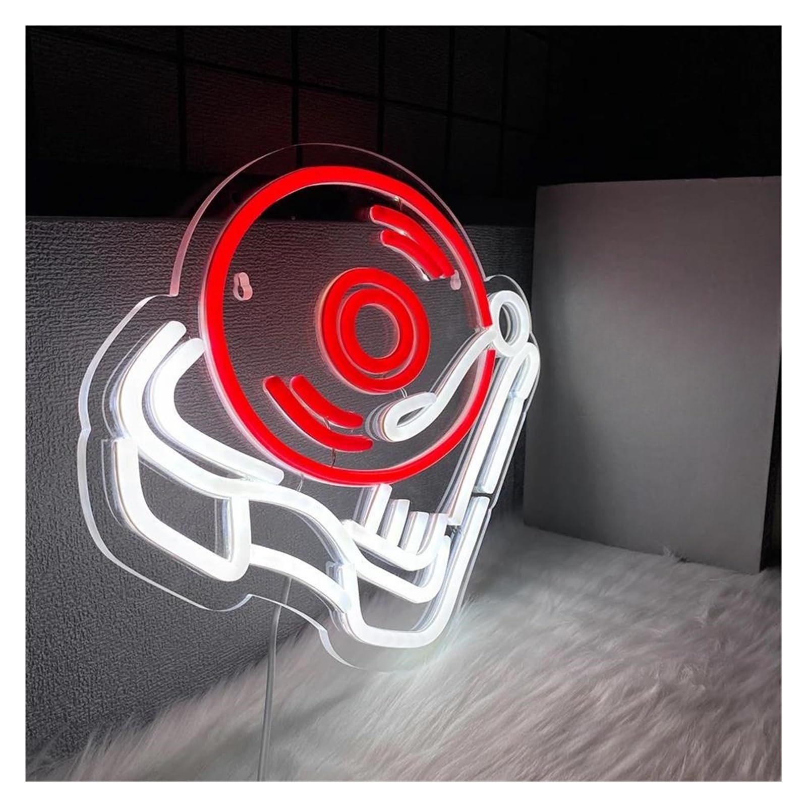 cartelli al neon personalizzati Lampada Al Neon Di Dischi In Vinile Insegna Rossa USB Insegna Aziendale Di Studio Musicale Decorazione Artistica Del Negozio Di Registrazione 35cmx27.8cm