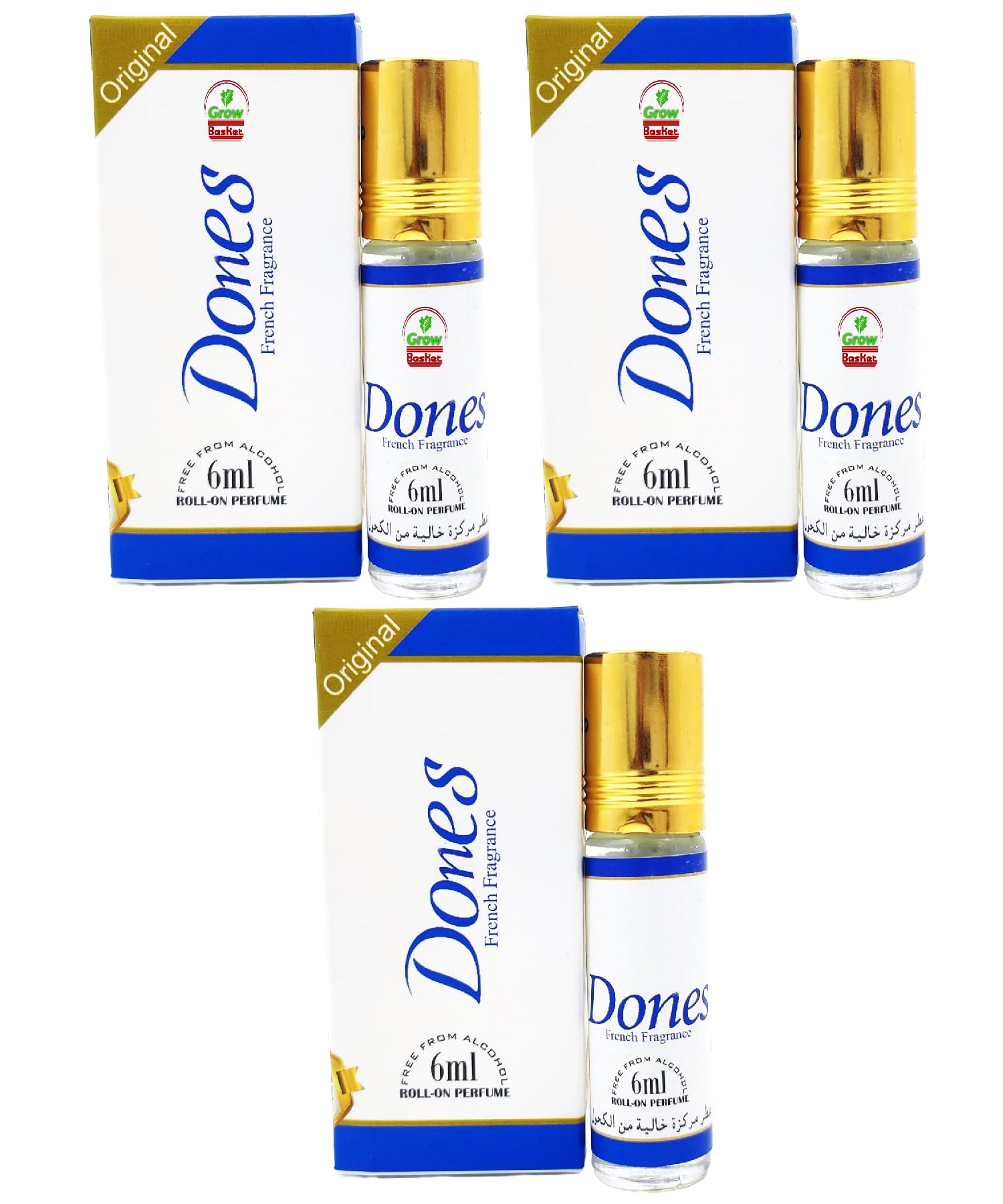 Roll on fragrance perfume for men & Women Premium Long Lasting Scented smell Attar set mini combo bottles alcohol free collections special occasions daily use 6ml Each, Pack of 3 (Dones)-image-8