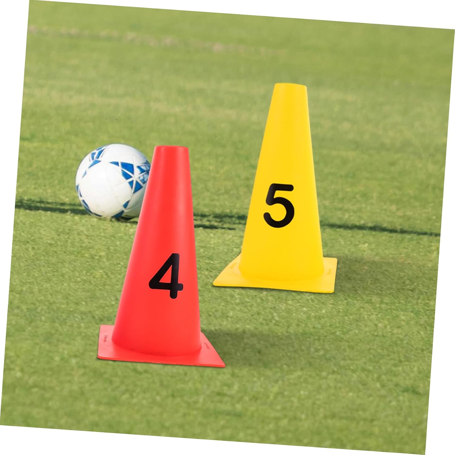 POPETPOP 6pcs Agility Soccer Cones Soft Training Discs for Multi Sport Markers with Numbers High Basketball and Soccer Practice Equipment Safe Colored Cones for Sports Training