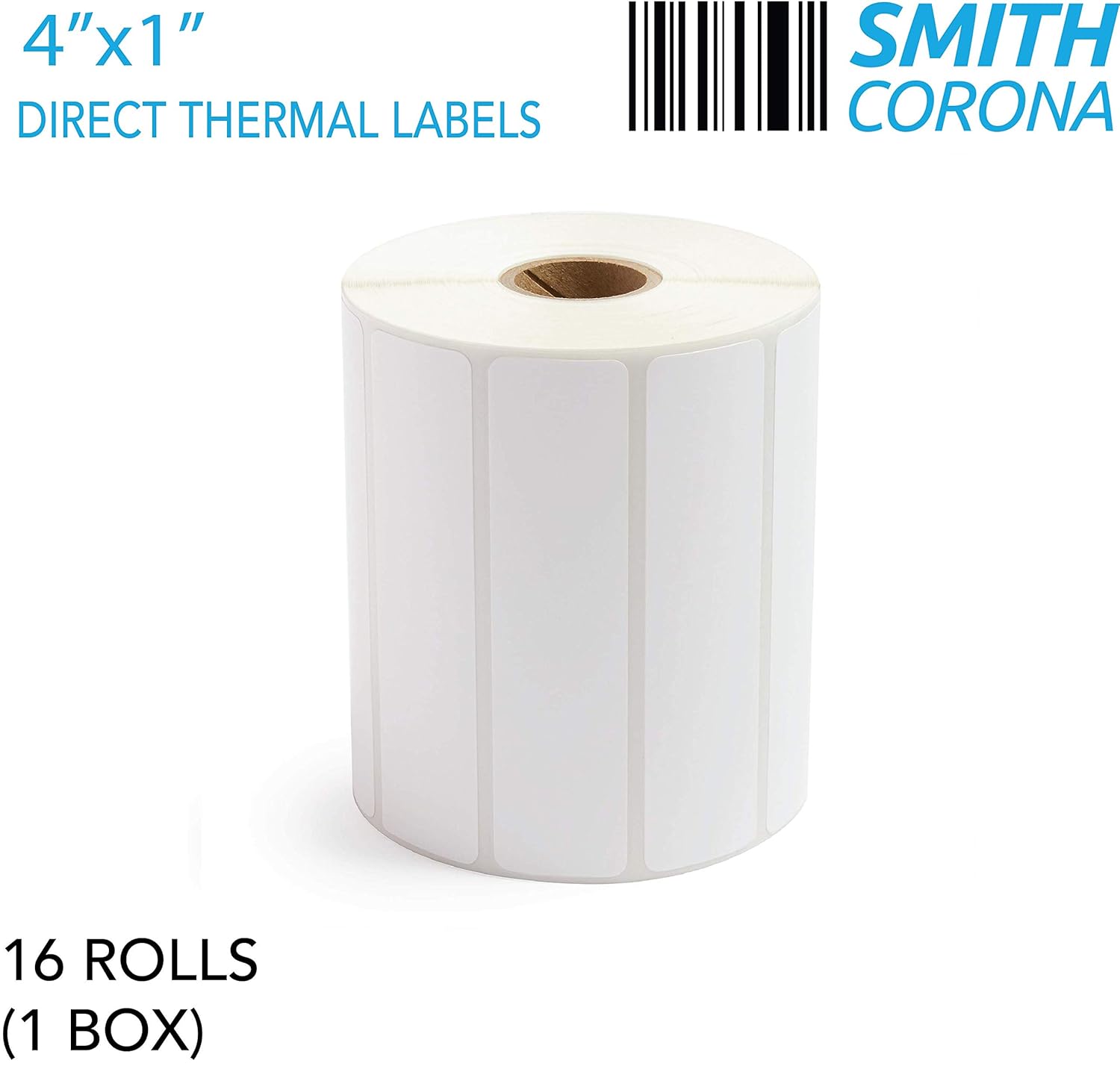 Smith Corona - 4x1 Direct Thermal Labels (1" Core) - 1350 Labels/Roll - 16 Rolls (EDT4010AP)