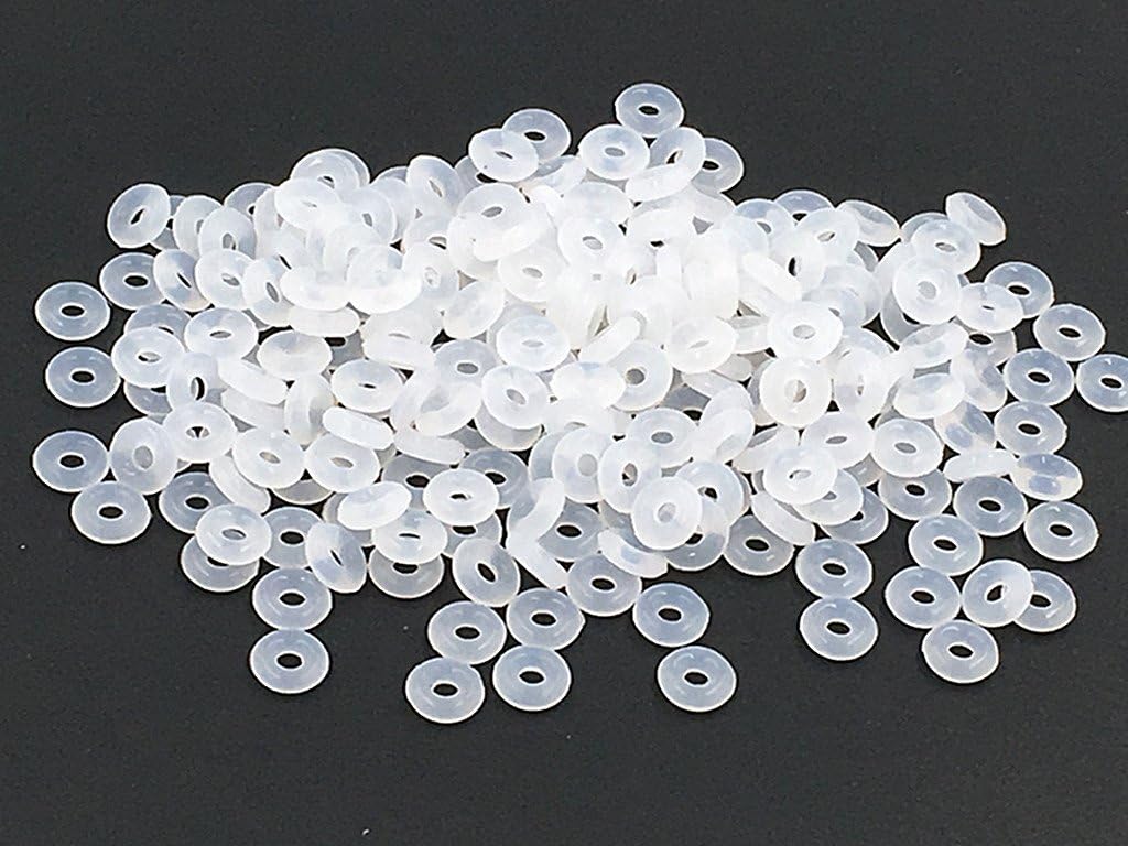 Kinteshun Beads Stopper Spacer,Antiskid Locating Silicone Ring for DIY Bracelet Necklace Jewelry Making Accessaries(300pcs,Clear)